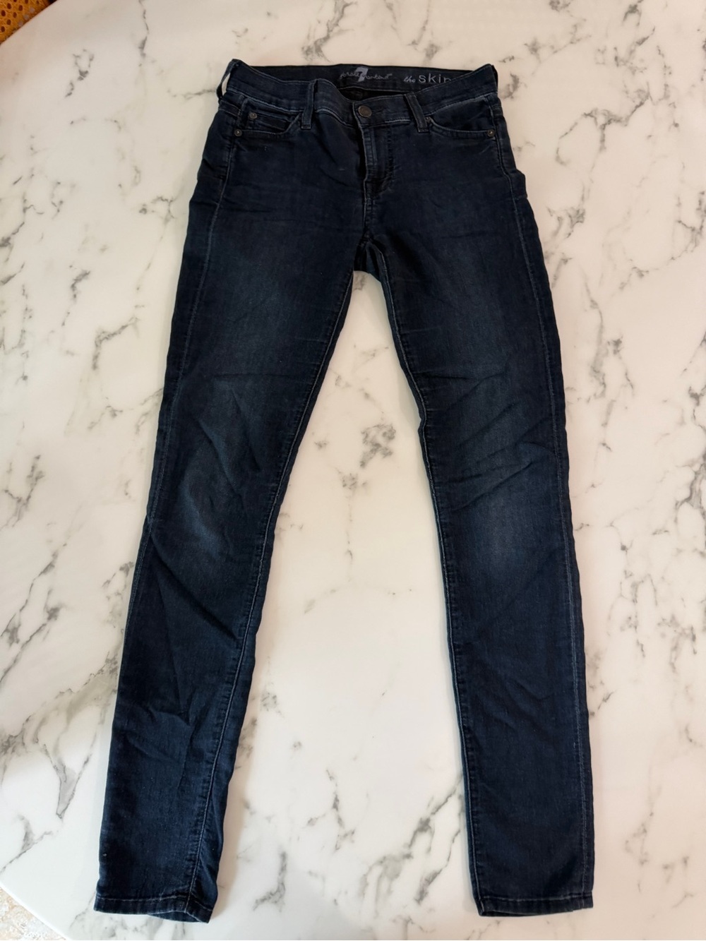 7 for all Mankind Dark Wash Skinny Jeans - Women, size 25